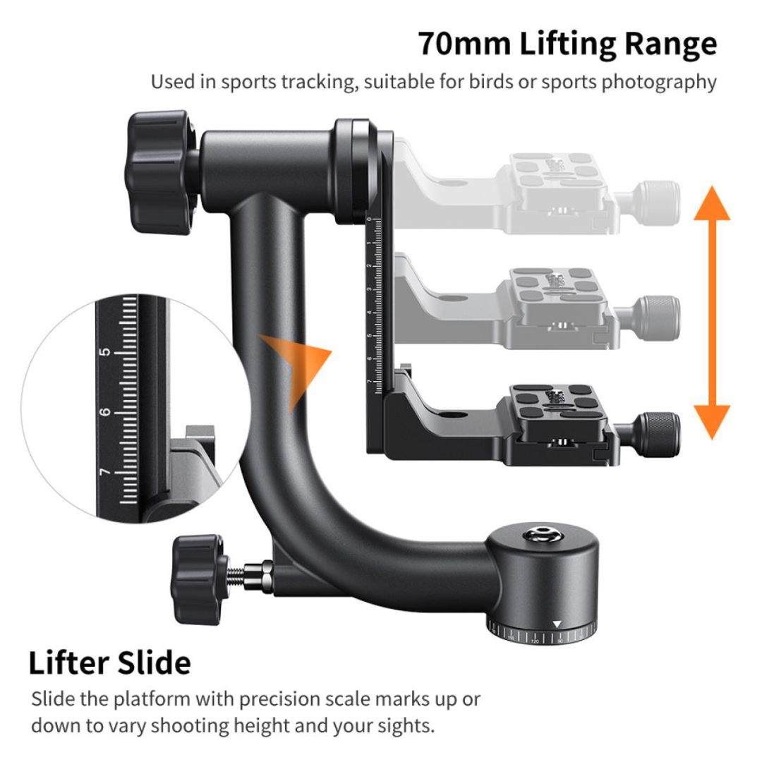 K&F Concept Aluminum Panoramic Gimbal Head KF31.033 - 5